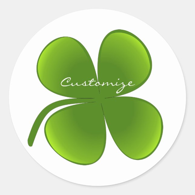 St Patrick's Day Shamrocks Thunder_Cove Classic Round Sticker (Front)