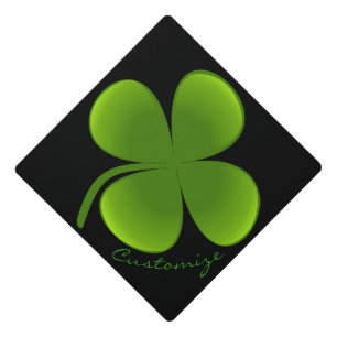 St Patrick's Day Shamrocks Thunder_Cove Graduation Cap Topper