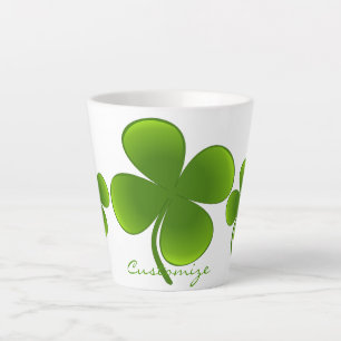 St Patrick's Day Shamrocks Thunder_Cove Latte Mug