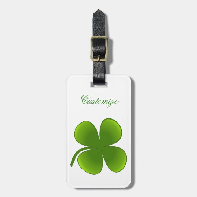 St Patrick's Day Shamrocks Thunder_Cove Luggage Tag (Front Vertical)