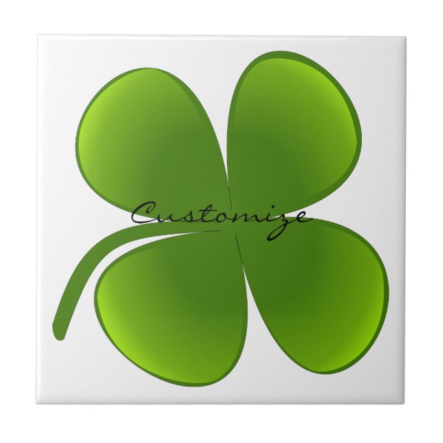 St Patrick's Day Shamrocks Thunder_Cove Tile (Front)