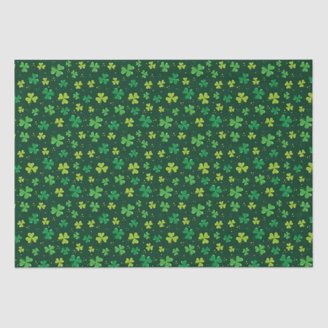 St. Patrick's Day Shamrocks Tissue Paper (Front)