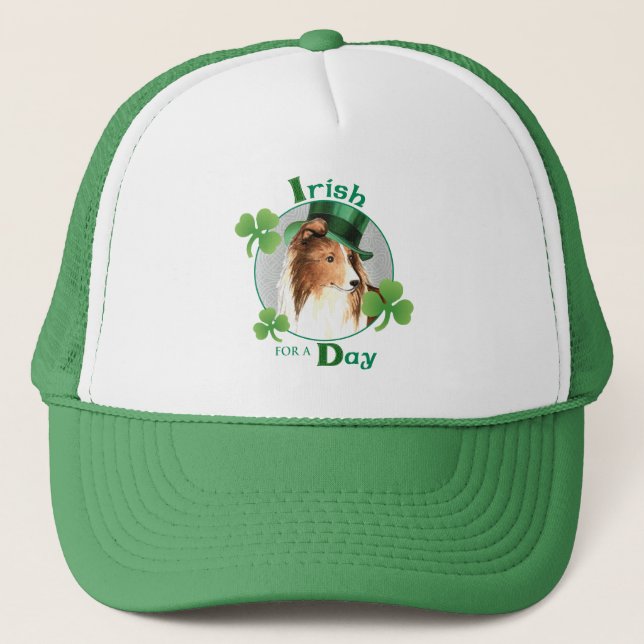 St. Patrick's Day Sheltie Trucker Hat (Front)