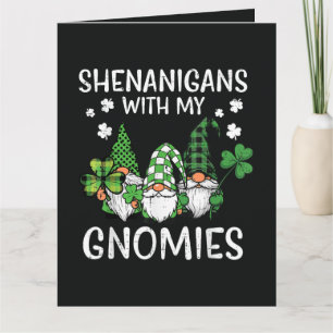 St Patricks Day Shenanigans with Gnomies Gnome Thank You Card