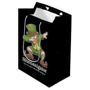 St Patricks Day Shenanigator Dabbing Leprechaun Medium Gift Bag
