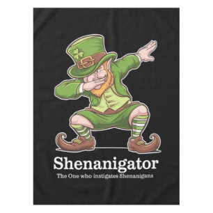 St Patricks Day Shenanigator Dabbing Leprechaun Tablecloth