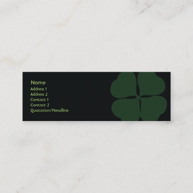 St. Patrick's Day - Skinny Mini Business Card (Front)