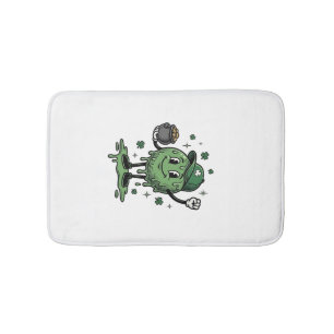 St Patricks Day Slime Mascot Vintage Vector Shirt_ Bath Mat