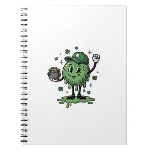 St Patricks Day Slime Mascot Vintage Vector Shirt_ Notebook