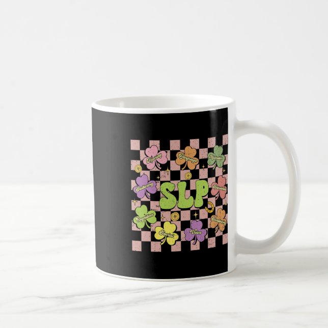 St Patricks Day Speech Therapist Slp Speech Therap Coffee Mug (Right)