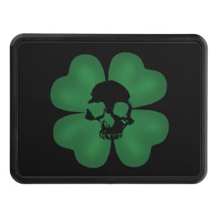 St Patricks Day spooky shamrock Trailer Hitch Cover