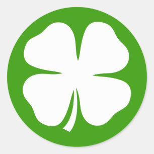 St Patricks Day stickers with lucky charm clovers