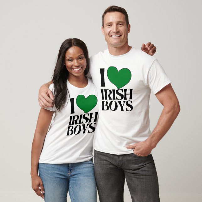 St. Patrick's Day Store I Love Irish Boys T-Shirt (Unisex)