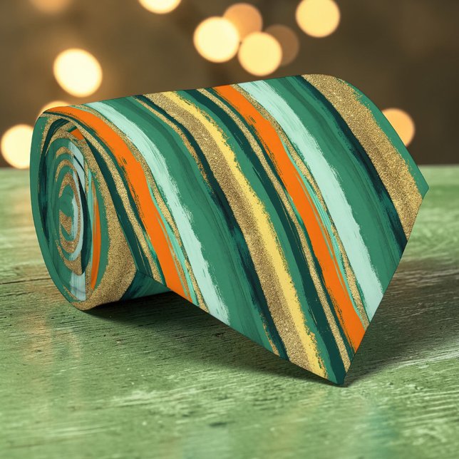 St. Patrick's Day Striped Custom Necktie (Creator Uploaded)
