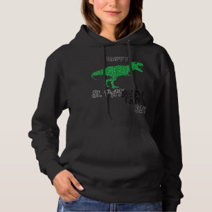 St Patricks Day T Rex Happy Pat Rex Day Dinosaur Hoodie