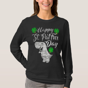 St Patricks Day T Rex Happy Pat Rex Day Dinosaur T-Shirt