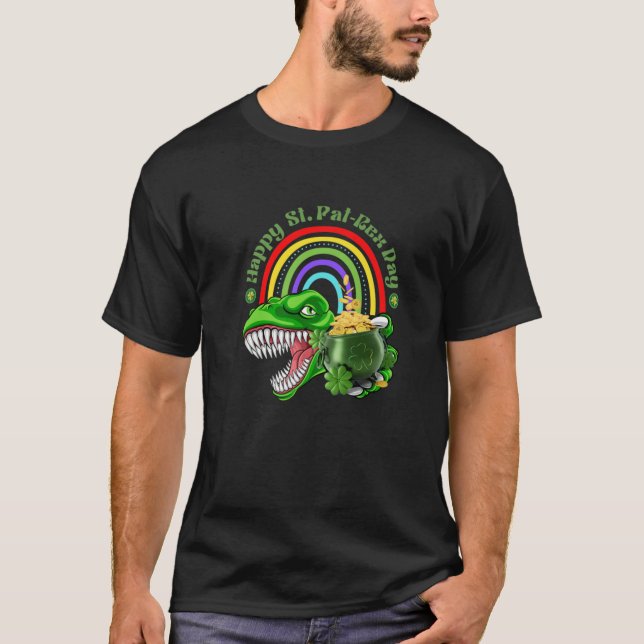 St. PATRICKS DAY T REX HAPPY ST PAREX DAY DINOSAUR T-Shirt (Front)