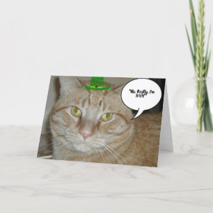 St Patrick's Day Tabby Cat Card