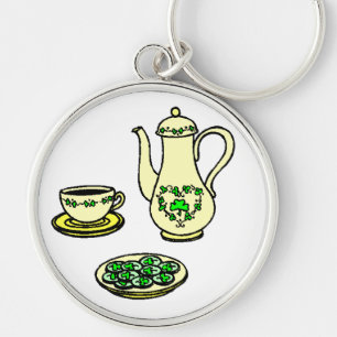 St. Patrick's Day Tea Set Irish Keychain