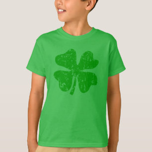 St Patricks Day tee for children Green shamrock