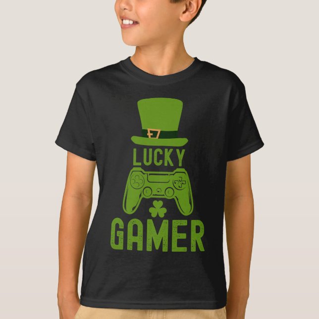 St Patricks Day Tee Shamrock St Patrick Lucky Game (Front)
