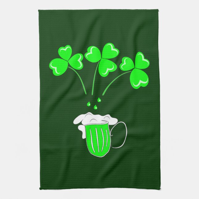 St. Patrick's Day The secret of brewing Custom Kitchen Towel (Vertical)