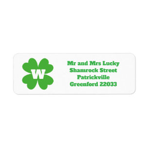 St Patrick's Day Themed Address Label