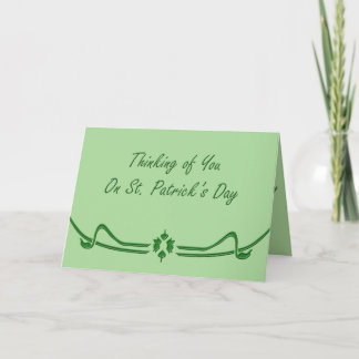 St Patricks Day Thoughts Card