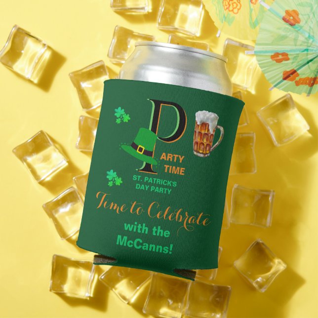 St. Patrick's Day Time to Celebrate    Can Cooler (In Situ Summer)