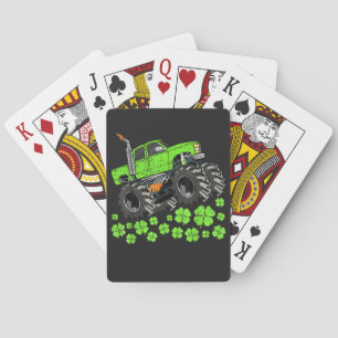 St Patricks Day Toddler Lucky Monster Truck Playing Cards