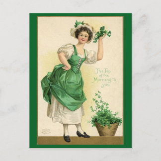 St. Patrick's Day Top of The Morning Vintage Postcard