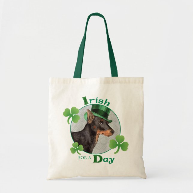 St. Patrick's Day Toy Manchester Terrier Tote Bag (Front)