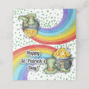 St Patrick's Day Treat Bag Topper, DIY Goodie Bag  Place Card