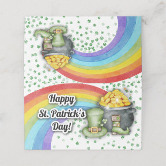St Patrick's Day Treat Bag Topper, DIY Goodie Bag Place Card