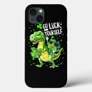 St Patricks Day Trex Dinosaur Shamrock St Patricks iPhone 13 Case