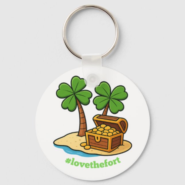 St. Patrick's Day Tropical Island Keychain (Front)