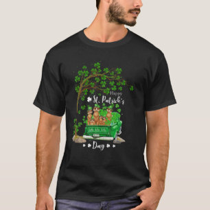 St Patricks Day Truck Meerkat Family Shamrock Clov T-Shirt