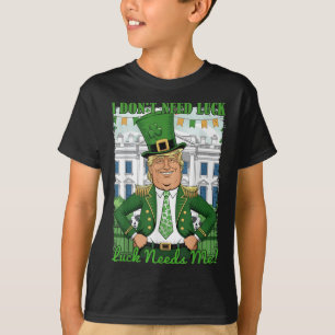 St Patricks Day Trump Republican Shamrock I Dont T-Shirt