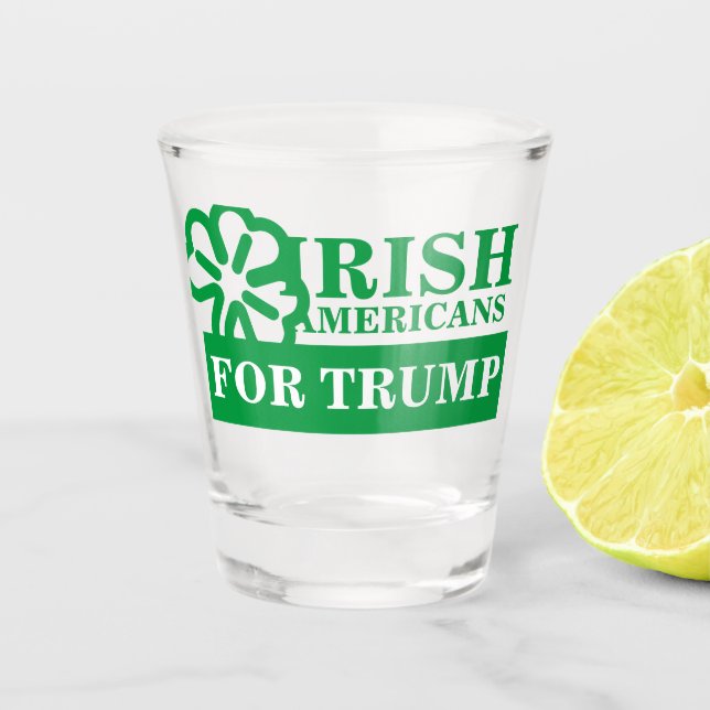 ST PATRICKS DAY TRUMP SHOT GLASS (Front)