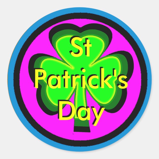 St Patrick's Day UCreate 4 Classic Round Sticker (Front)