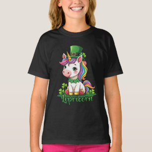 St Patricks Day Unicorn Cute Saint Pattys Girls T-Shirt