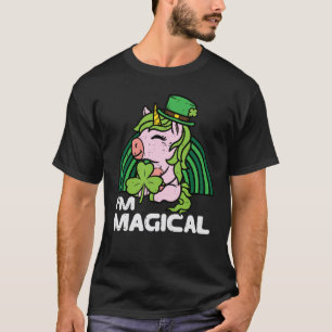 St Patricks Day Unicorn Im Magical Irish Girls Kid T-Shirt