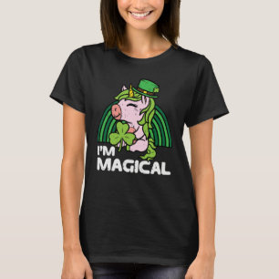 St Patricks Day Unicorn Im Magical Irish Girls Kid T-Shirt