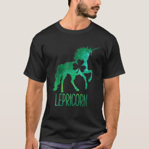 St Patricks Day Unicorn Lepricorn Shamrock T-Shirt