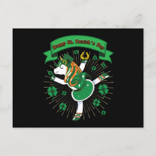  St. Patrick's Day Unicorn- Saint Patrick's Day- Postcard