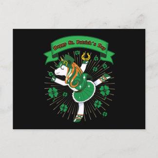 St. Patrick's Day Unicorn- Saint Patrick's Day- Postcard