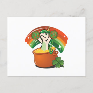 St. Patrick's Day Unicorn - Saint Patrick's Postcard