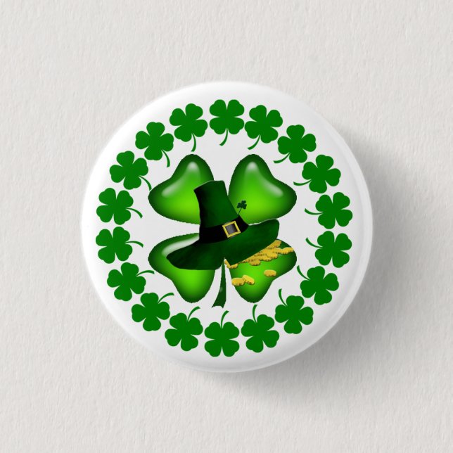 St. Patrick's Day Unique Gift 1 Inch Round Button (Front)