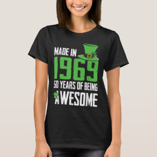 St Patricks Day Vintage 1969 50th Birthday Irish  T-Shirt