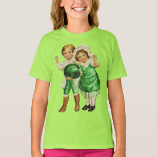 St. Patrick's Day Vintage Enfants Filles T-shirt v